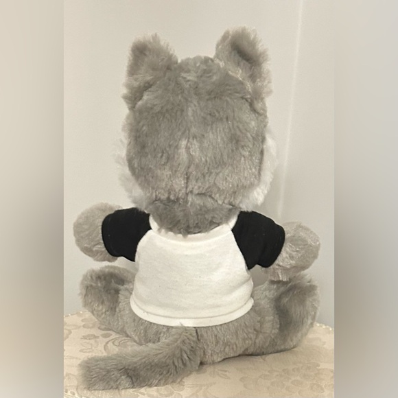 Cute Pittsburgh Penguin Arctic Fox Stuffed Animal With Pittsburgh Penguins Shirt - Picture 2 of 2